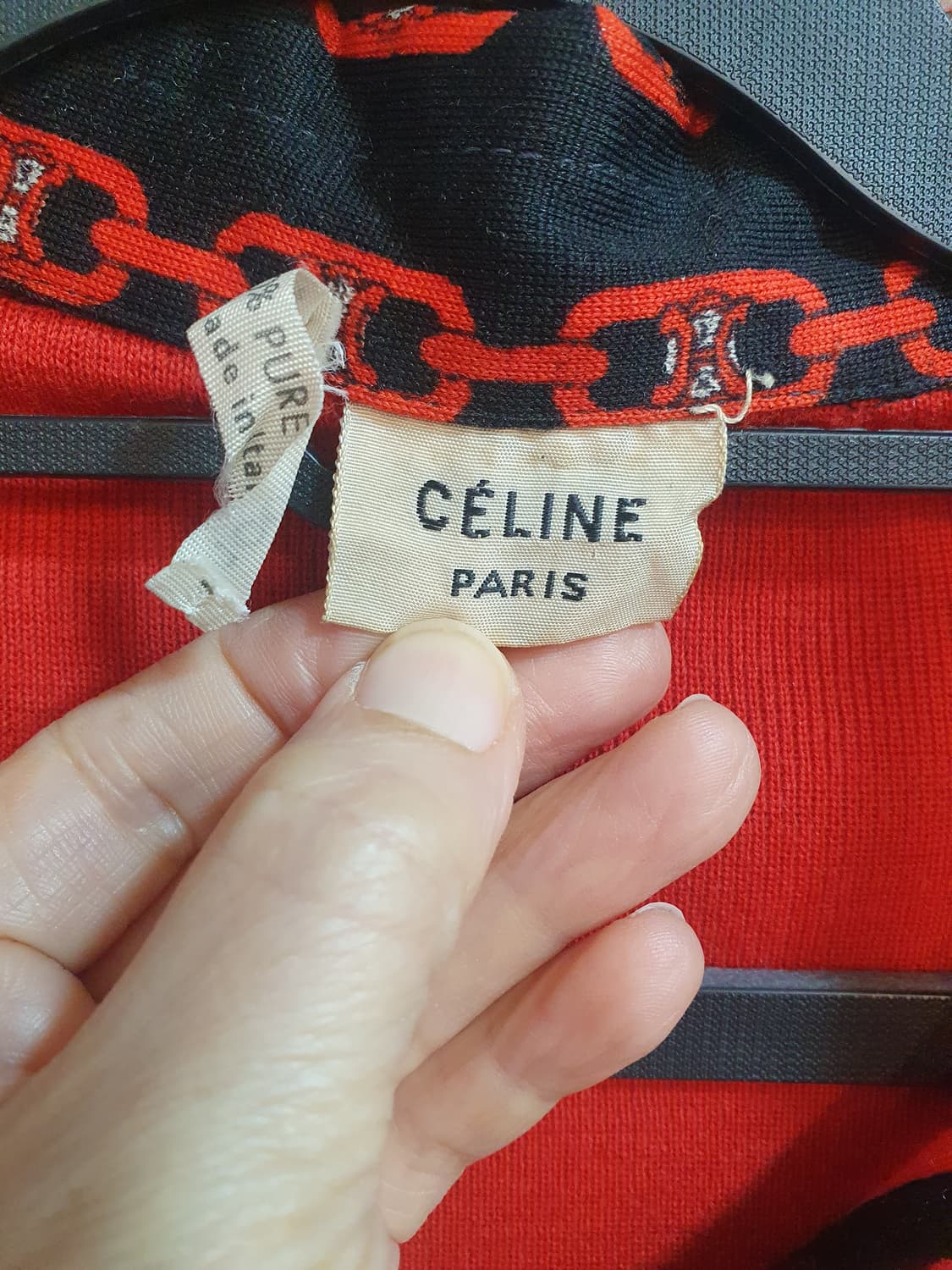 정품/희귀] 셀린느(CELINE) 오리지널 빈티지 울 니트 가디건 (42 상품이미지4