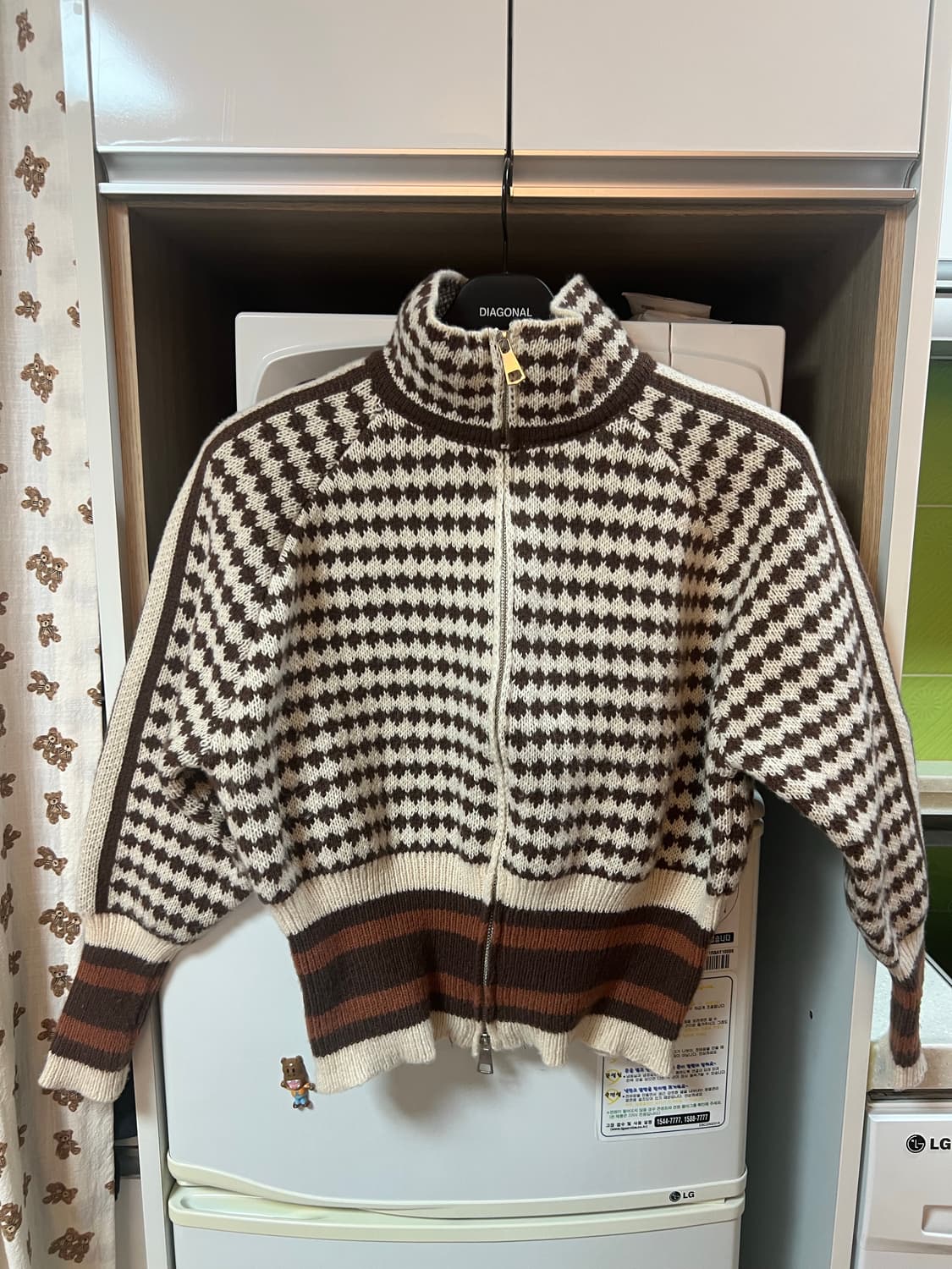 패턴 니트 가디건 상품이미지1