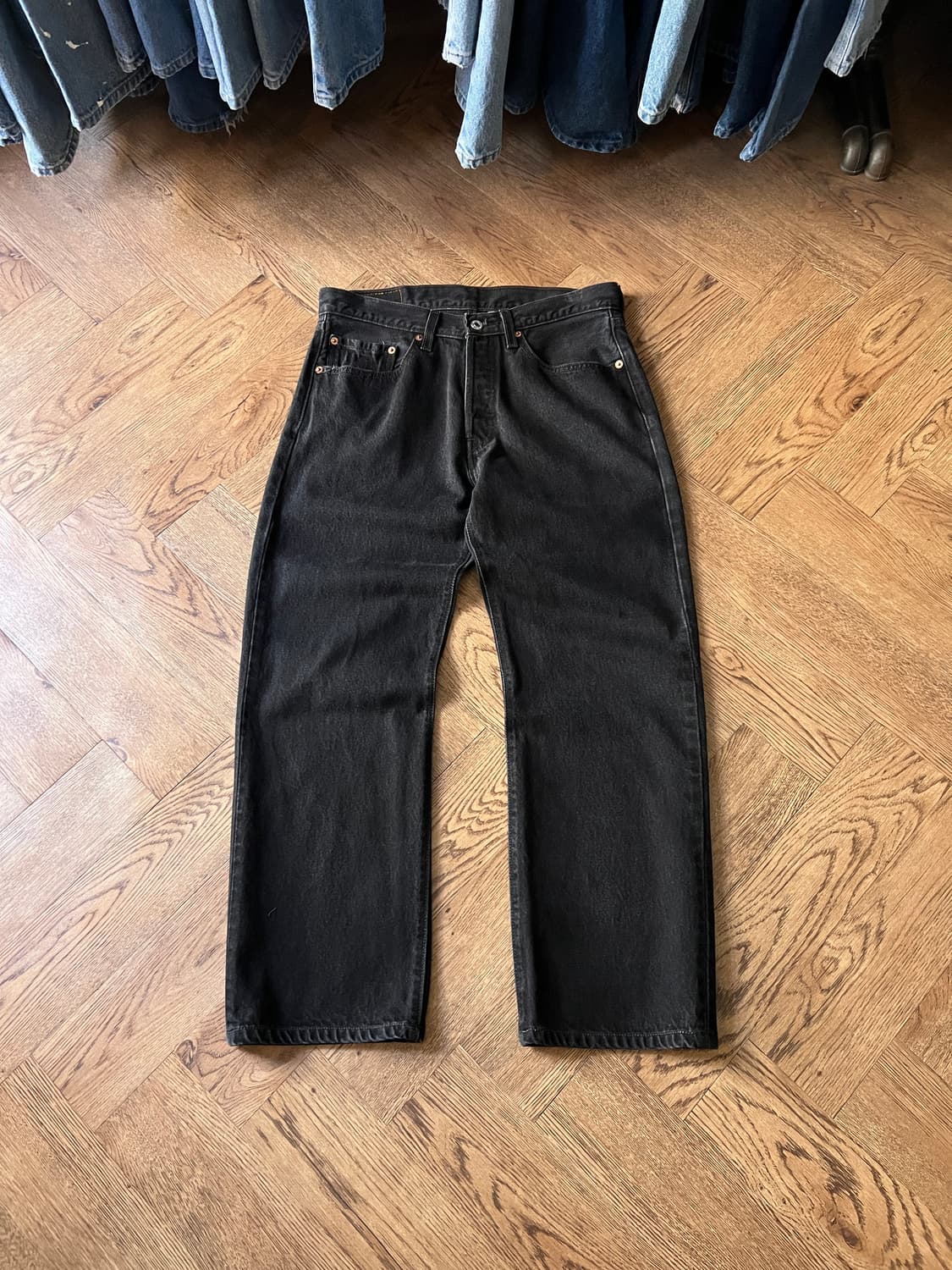 [32]00's 리바이스 USA 501 흑청 데님 팬츠 상품이미지2