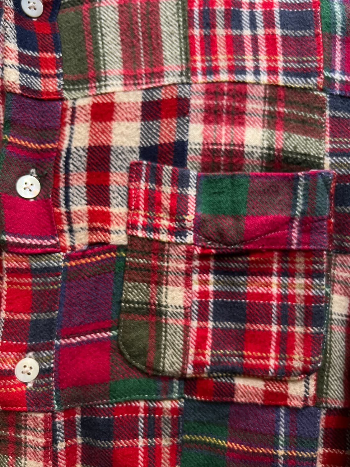 [M]Made in Japan 패치워크 플란넬 셔츠 상품이미지3