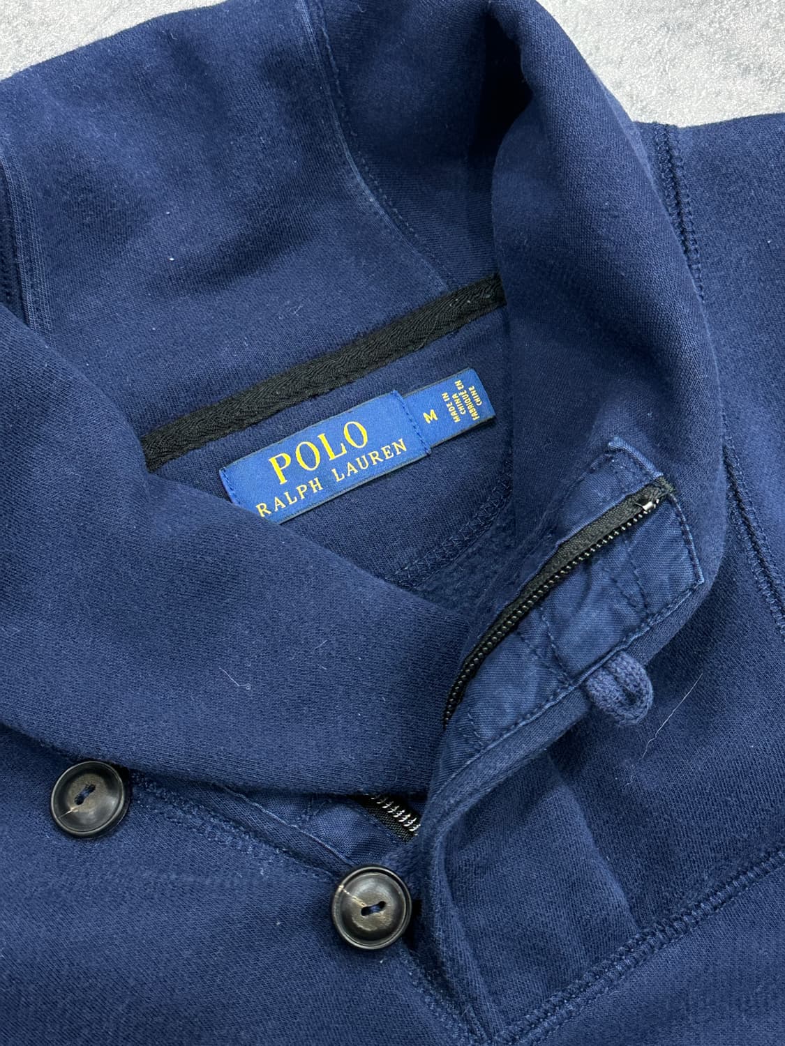 폴로 숄카라 맨투맨 네이비 상품이미지4