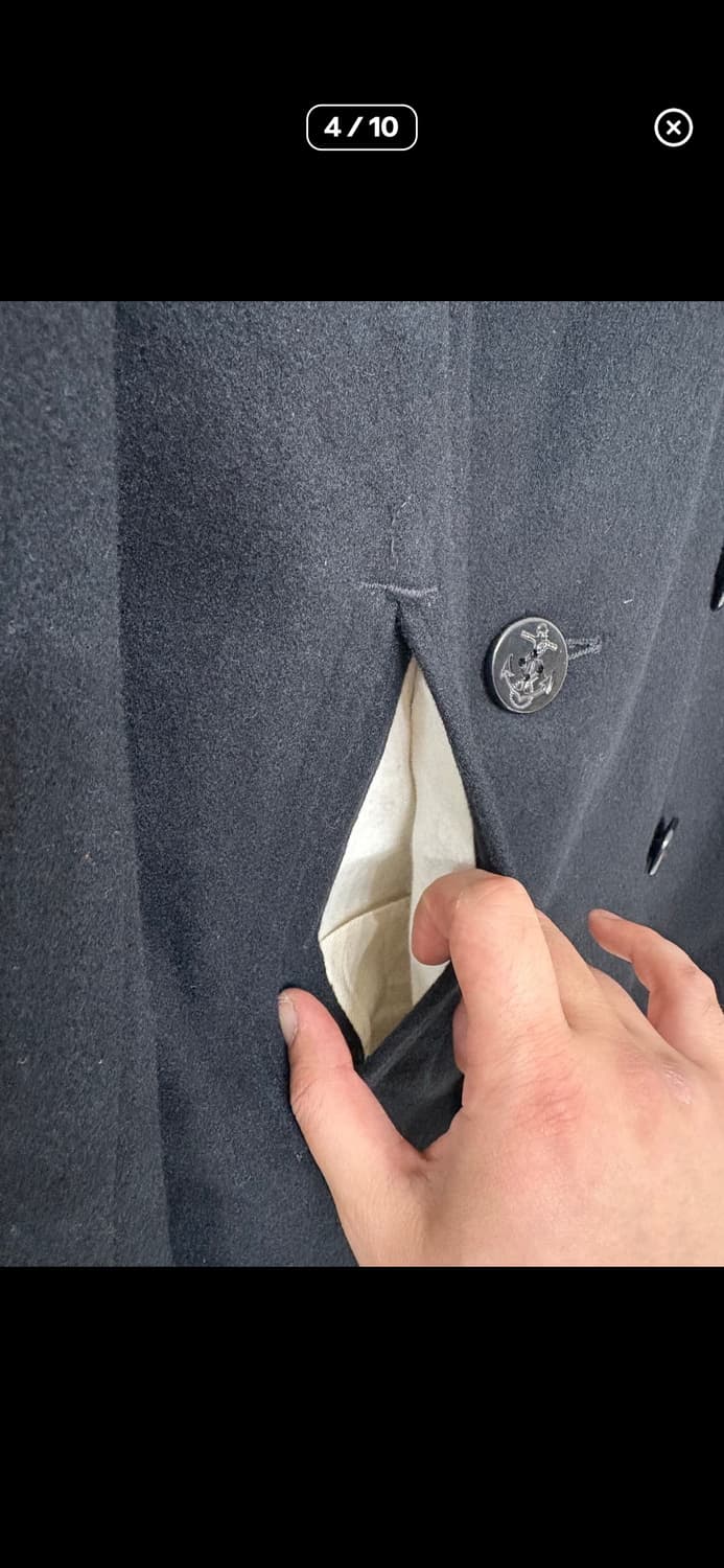 OO's USN Wool Pea Overcoat. 상품이미지4