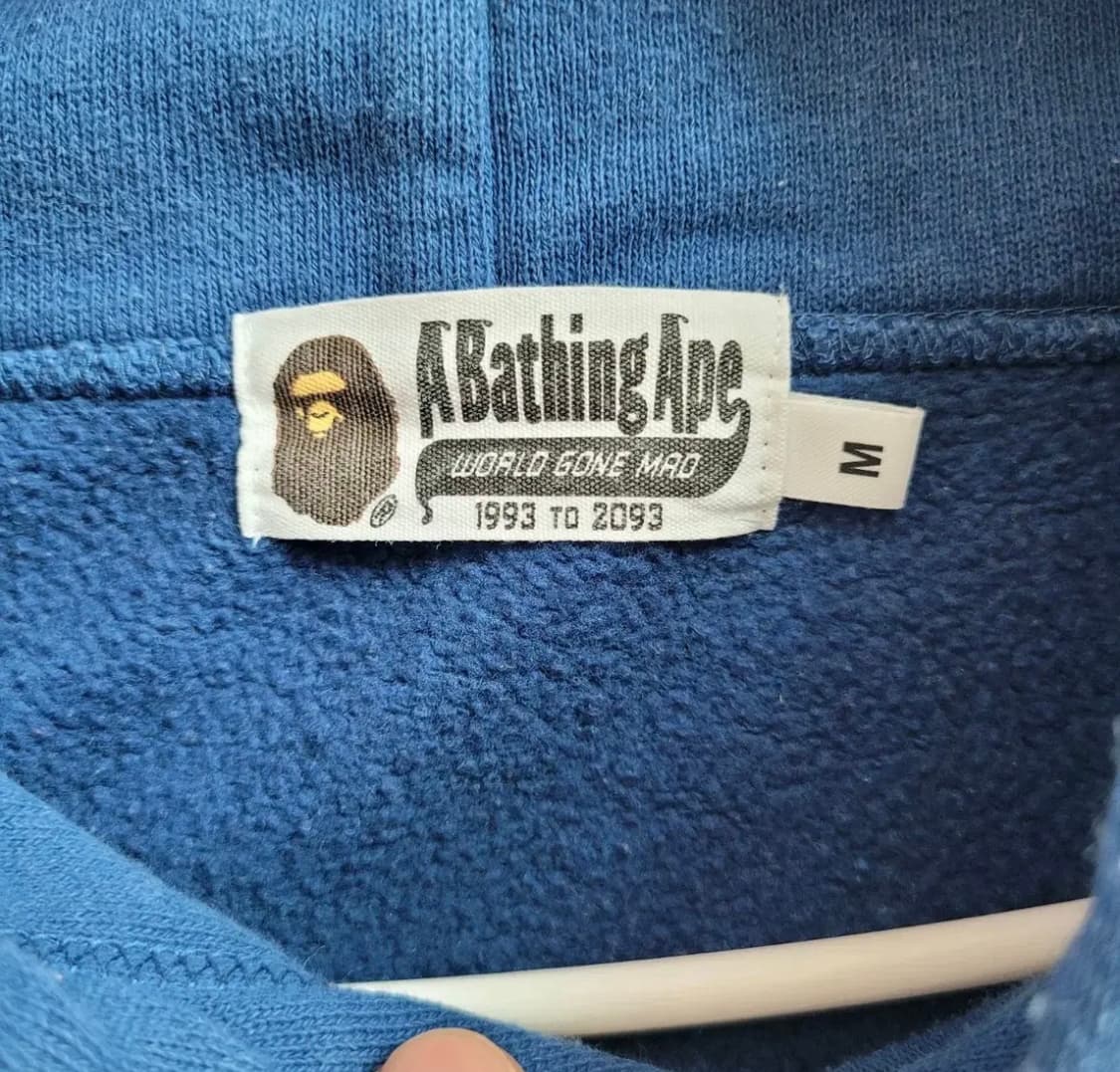 베이프 블루 로고 후드티 m 상품이미지2