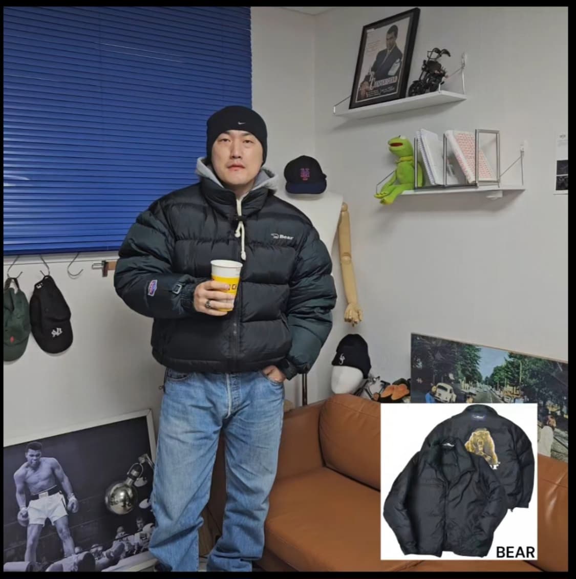 90S 베어 USA 리버시블 패딩 덕다운 자켓 N1269 상품이미지1