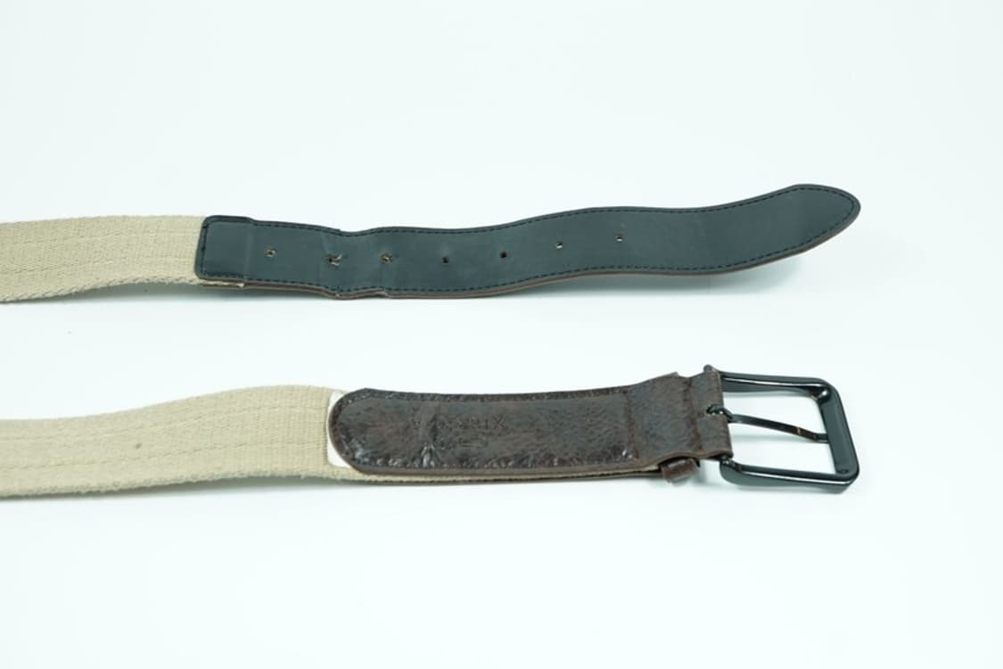 런던 유니온잭 자수 캔버스 레더 믹스 벨트 상품이미지6