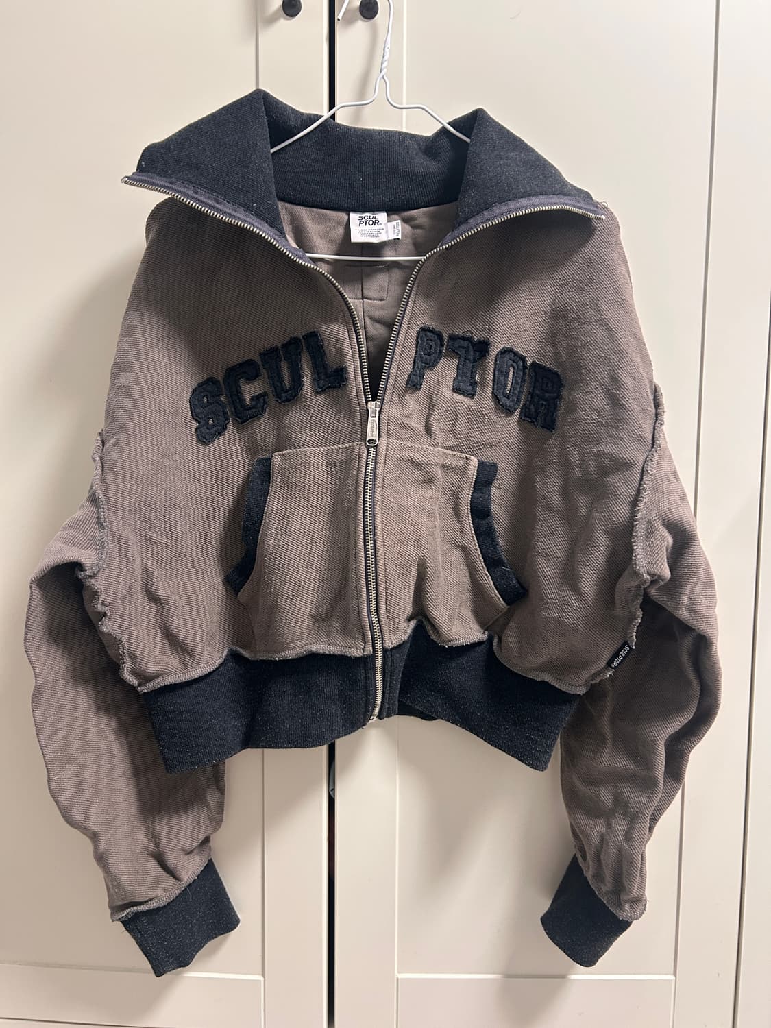 스컬프터 크롭 후드집업 여성 프리사이즈 free 상품이미지1