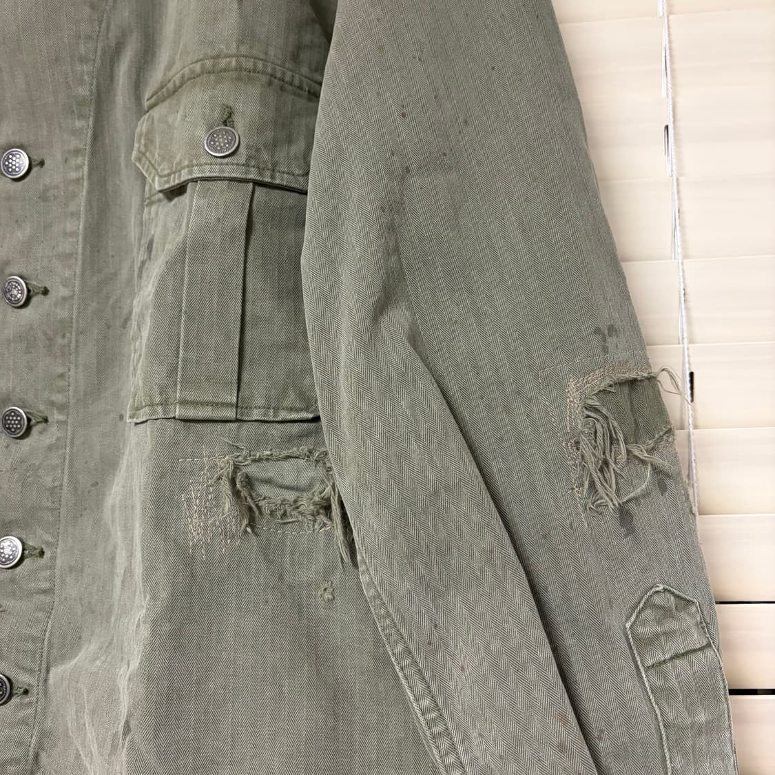 바우와우 24fw Bowwow M-41 HBT 보로 데님 자켓 M 상품이미지5