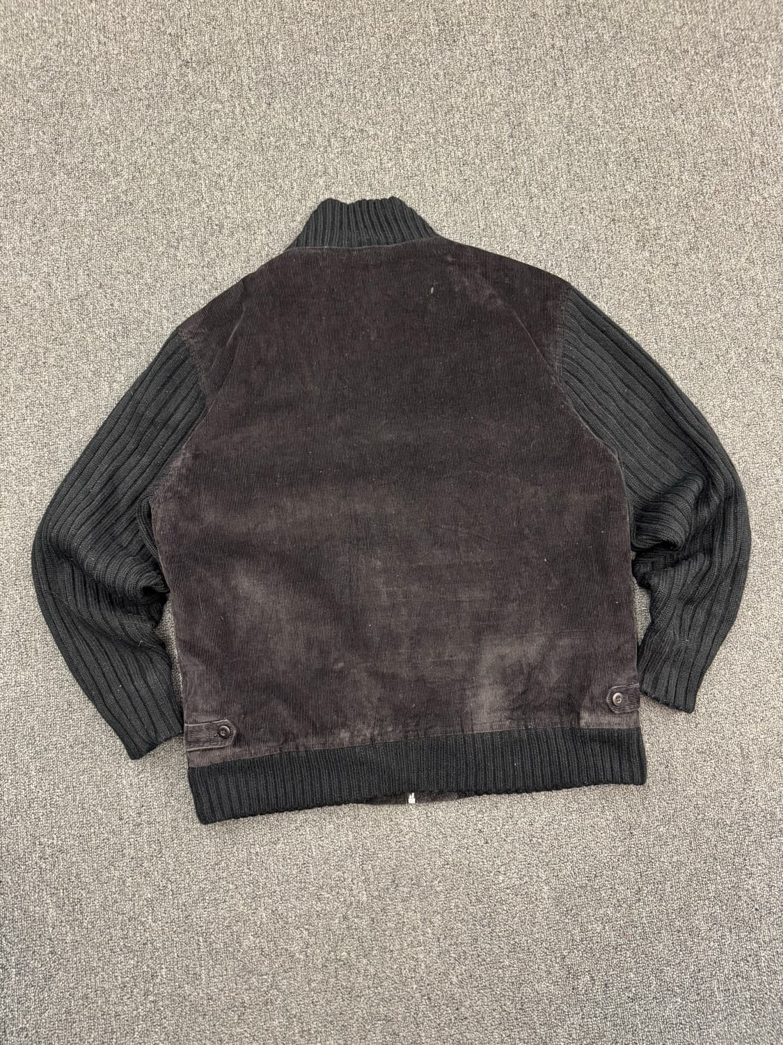 L)Japanese vintage 코듀로이 니트 집업 자켓 상품이미지4