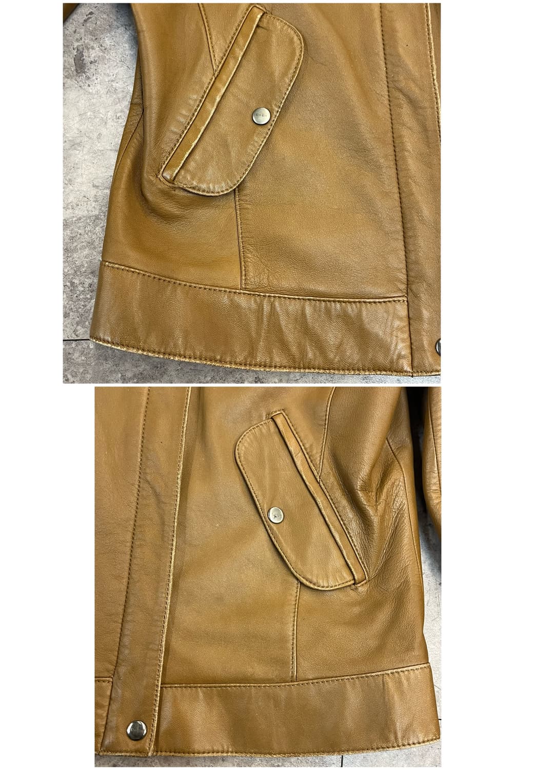 빈티지 양가죽 레더 자켓 브라운 #csz2880 상품이미지5
