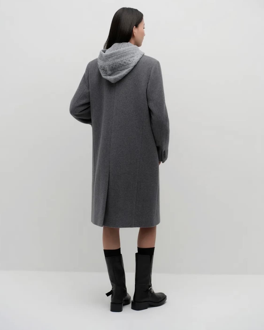 무신사스탠다드 무탠다드 우먼즈 캐시미어 블렌드 코트 그레이 M 새상품 상품이미지3