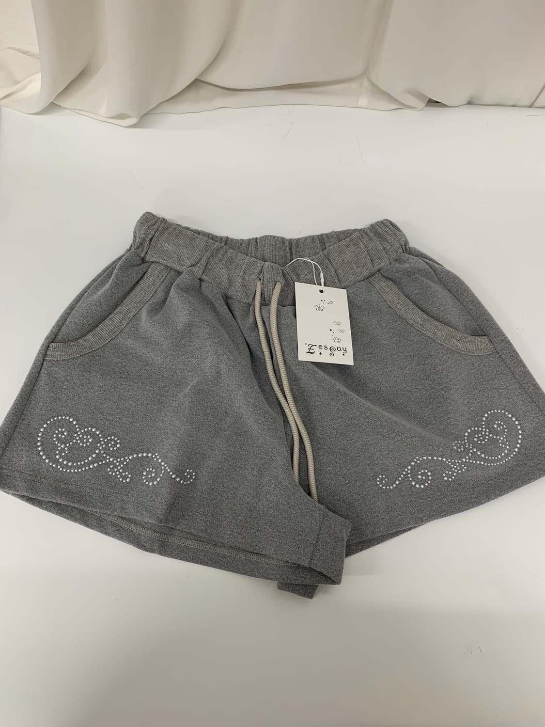 EESSAY PO - MI SHORTS - LIGHT GRAY 상품이미지6