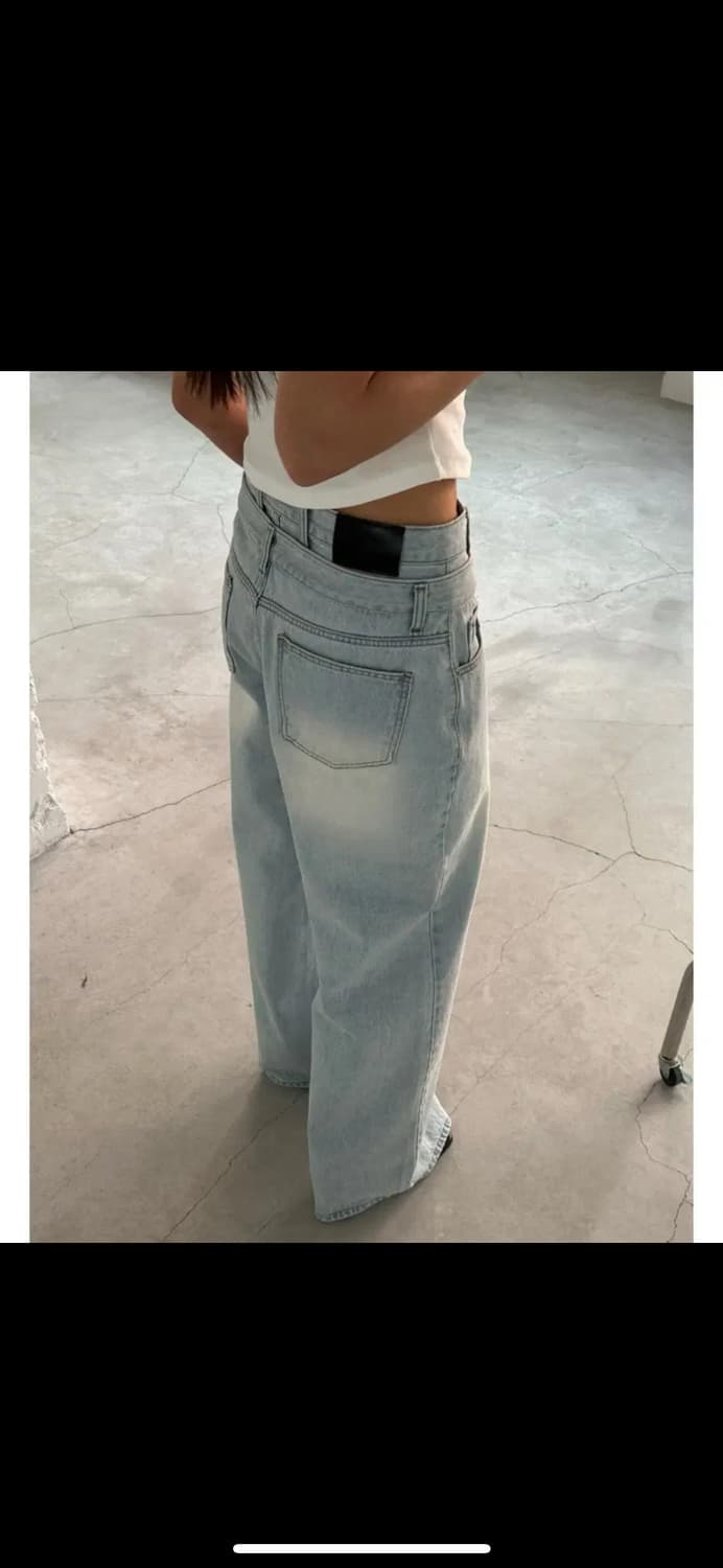 에크미 레이어드 오비와이드 데님 M 상품이미지5