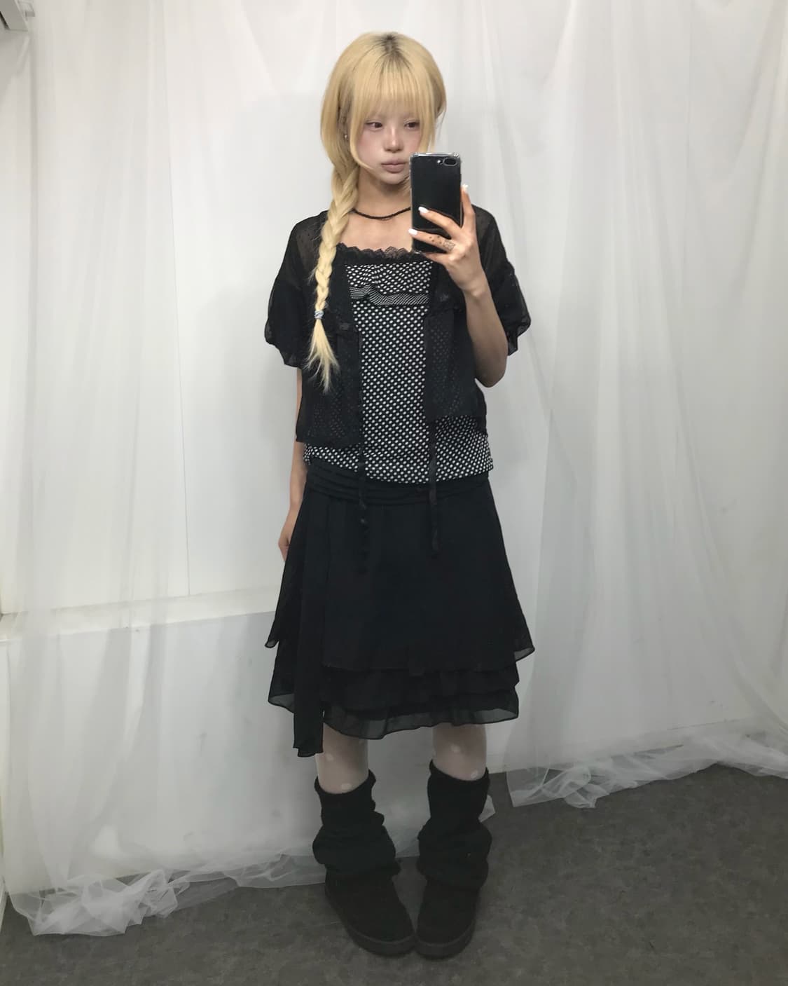 ✿블랙 도트 레이스 페어리 set ✿ 상품이미지2