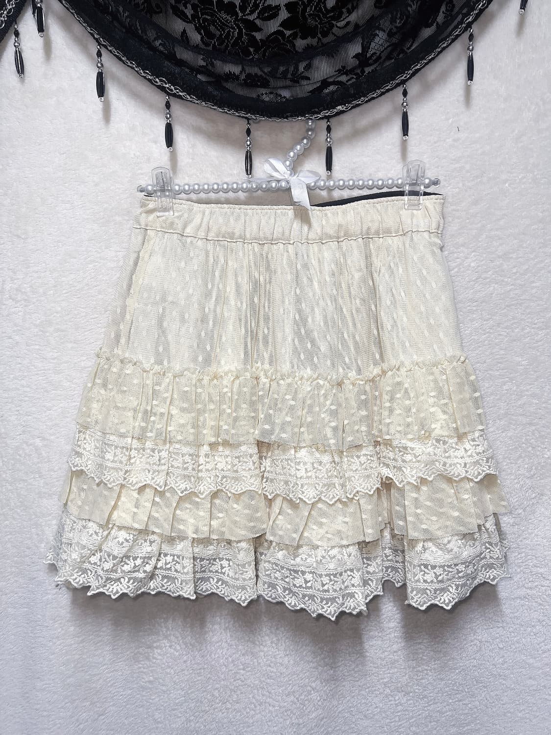 안나수이 라떼갸루 로걀 호피 하트 프릴 튜튜 도트 샤스커트 캉캉치마 양면 상품이미지6