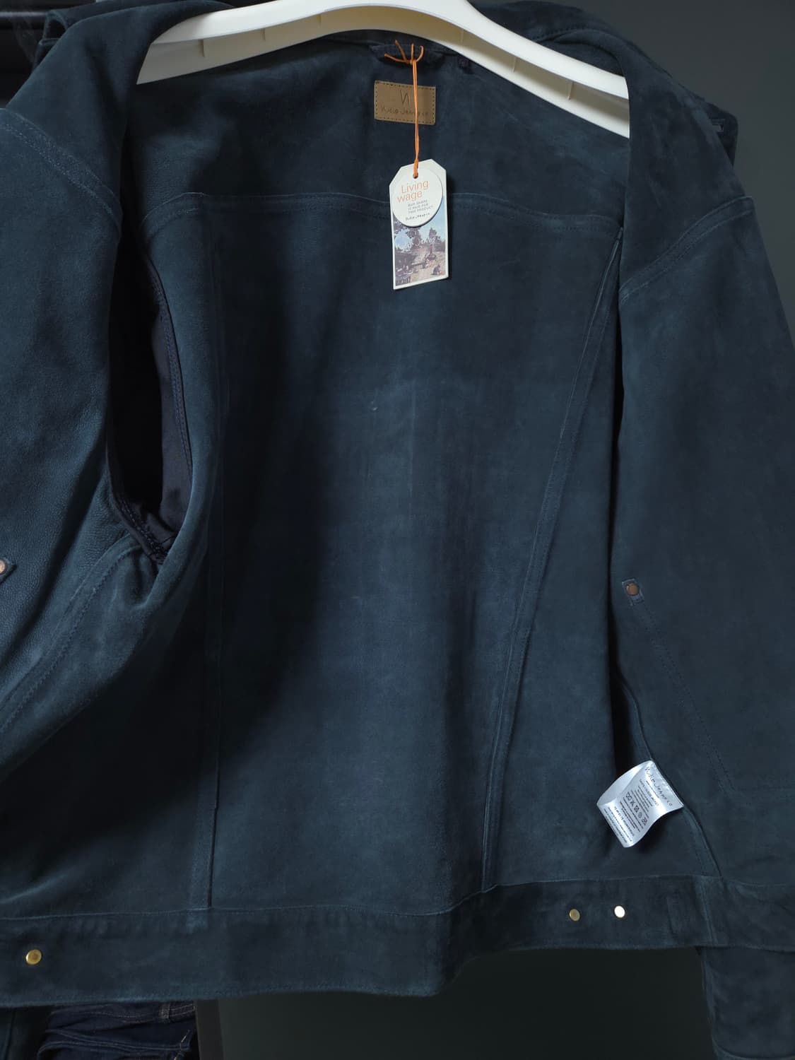 누디진(Nudie Jeans) Dante 스웨이드 트러커 XL 새상품 상품이미지4