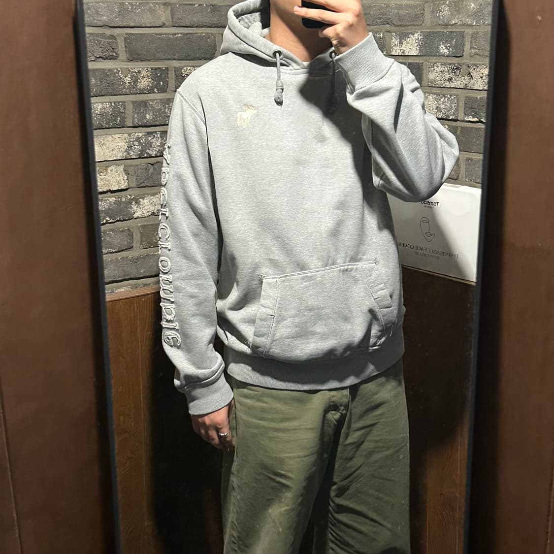 M) 아베크롬비 팔 레터링 후드티 상품이미지8