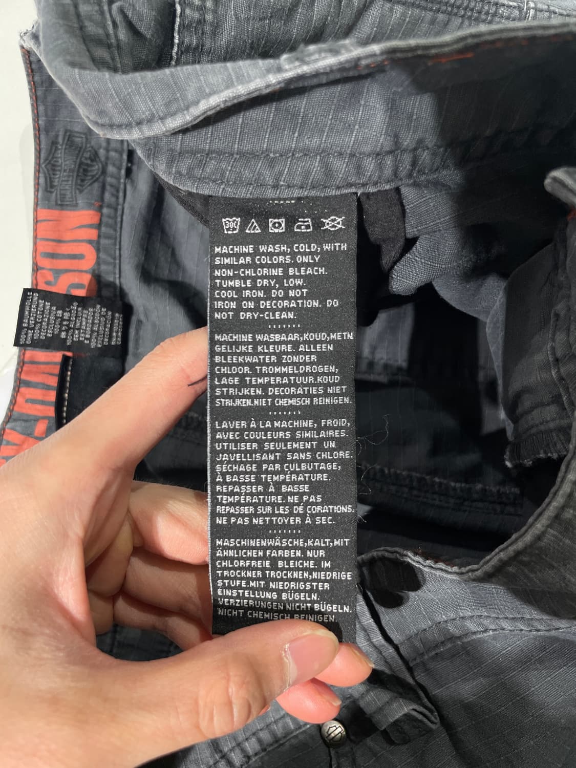 할리 데이비슨 스톤 코튼 카고 팬츠 상품이미지9