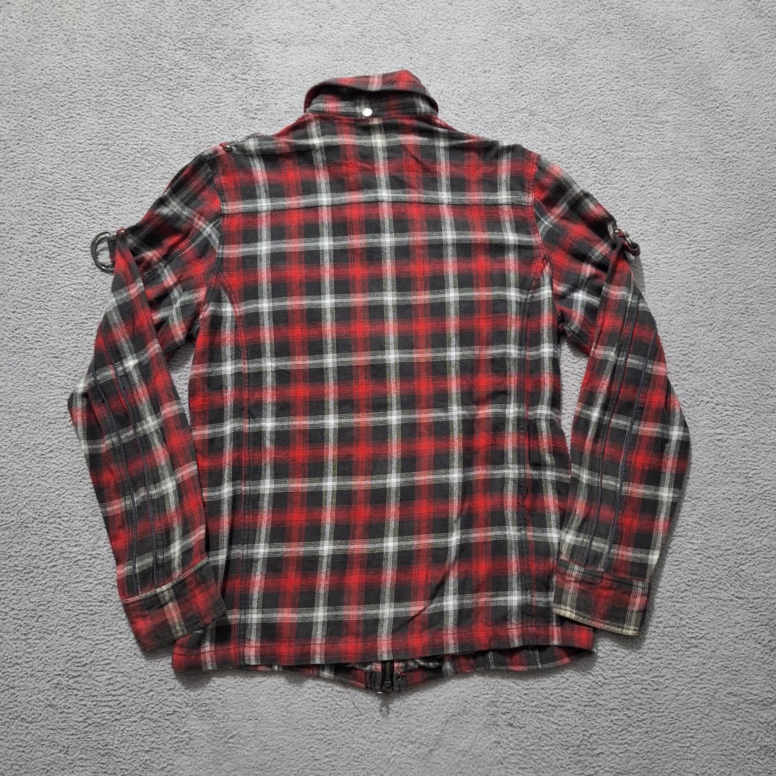 Punk zip detail check shirt 상품이미지5