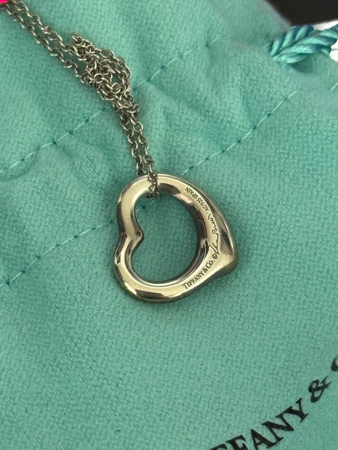 마지막 할인)티파니 앤 코 엘사 퍼레티 오픈 하트 펜던트 실버 상품이미지4