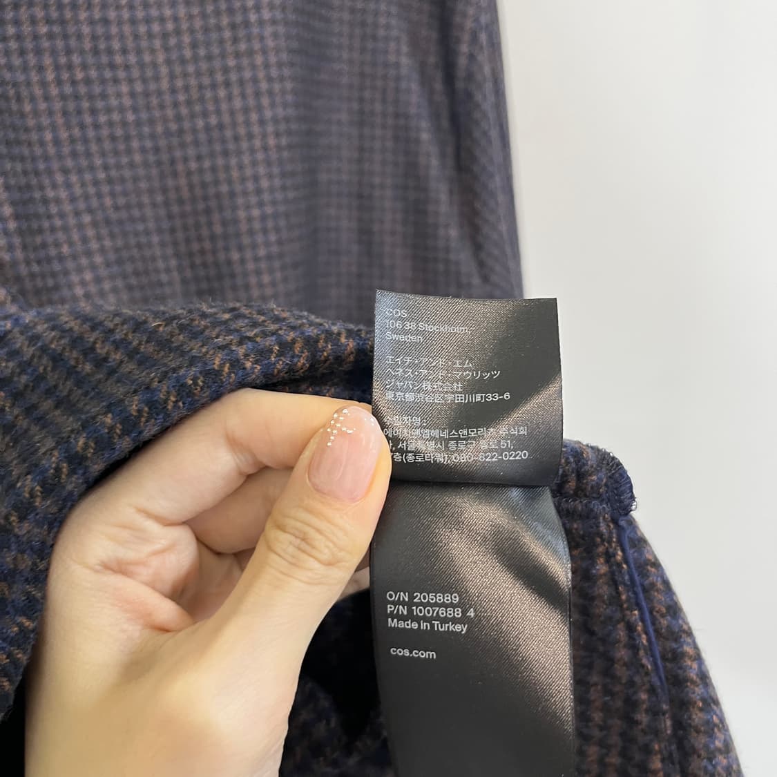 코스 체크 셔츠 36사이즈 새상품급 상품이미지4