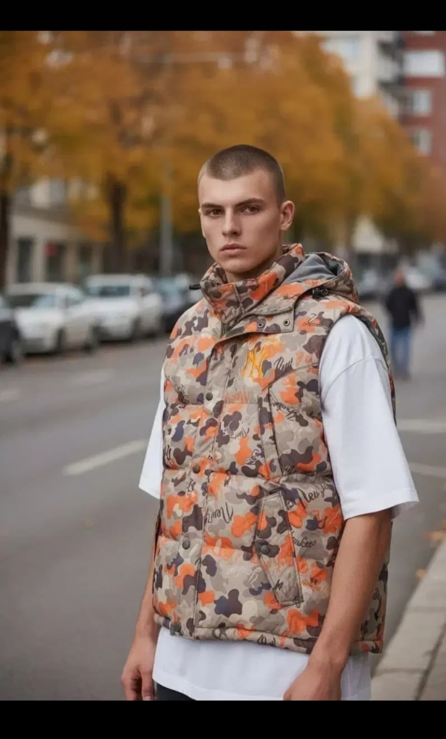 mlb 엠엘비 카모 조끼 패딩 자켓  스키 스노보드 상품이미지3