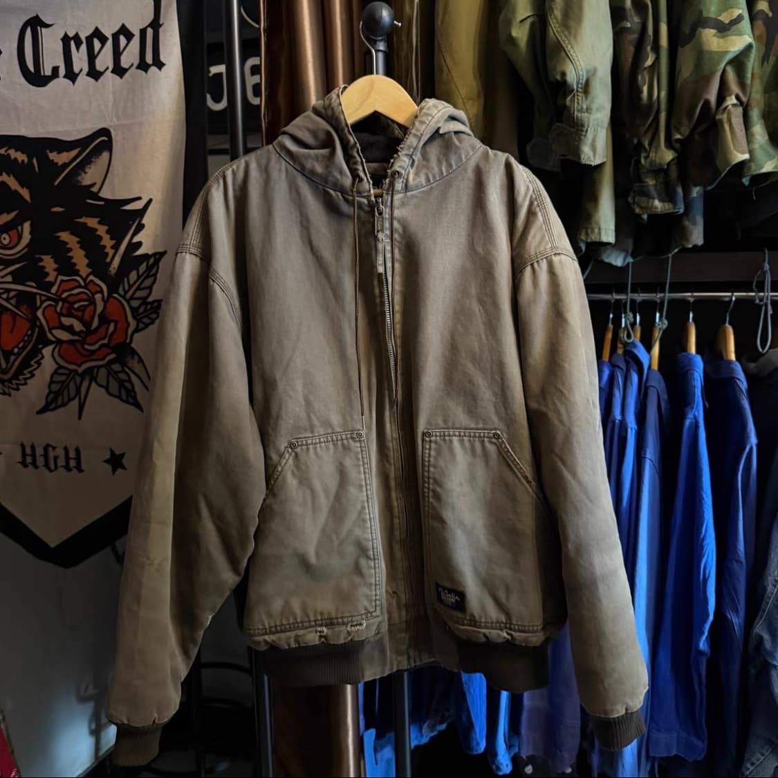 Walls 빈티지 헤비 덕 캔버스 후드 워크 자켓 상품이미지1