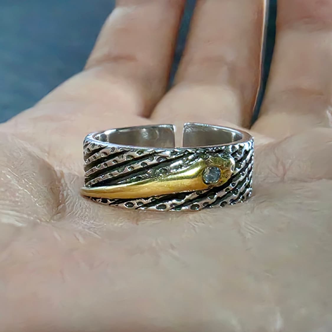 Altair 실버 남자 엔틱 빈티지 명품 별 유성 운석 반지 상품이미지5