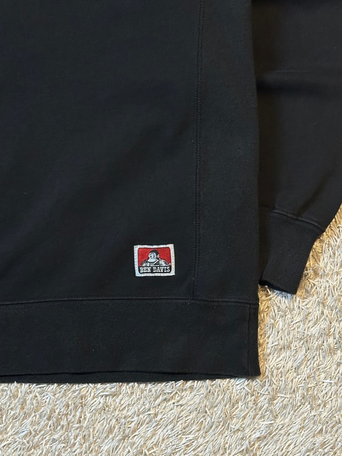 벤데이비스 BEN DAVIS 로고 맨투맨 블랙 상품이미지3