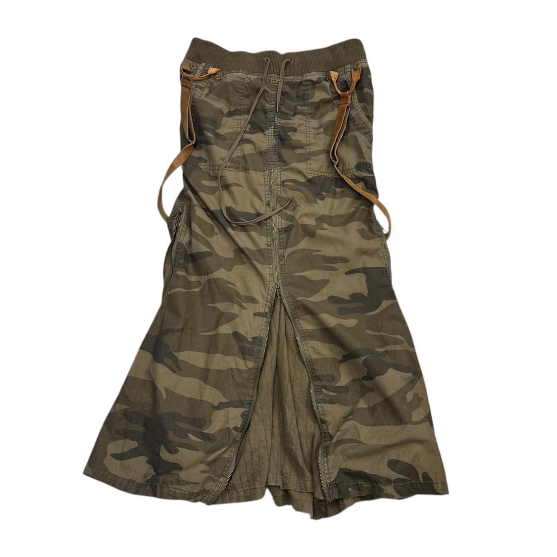 G.O.A long belt zipper camo skirt 상품이미지1