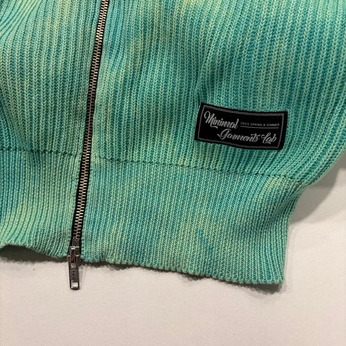 [M] MMLG 엠엠엘지 타이다이 니트 집업 그린 B936 상품이미지7