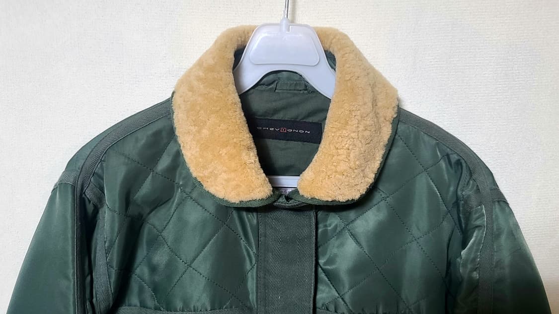 Chevignon 쉐비뇽 레더 파츠 양털 봄버 상품이미지5