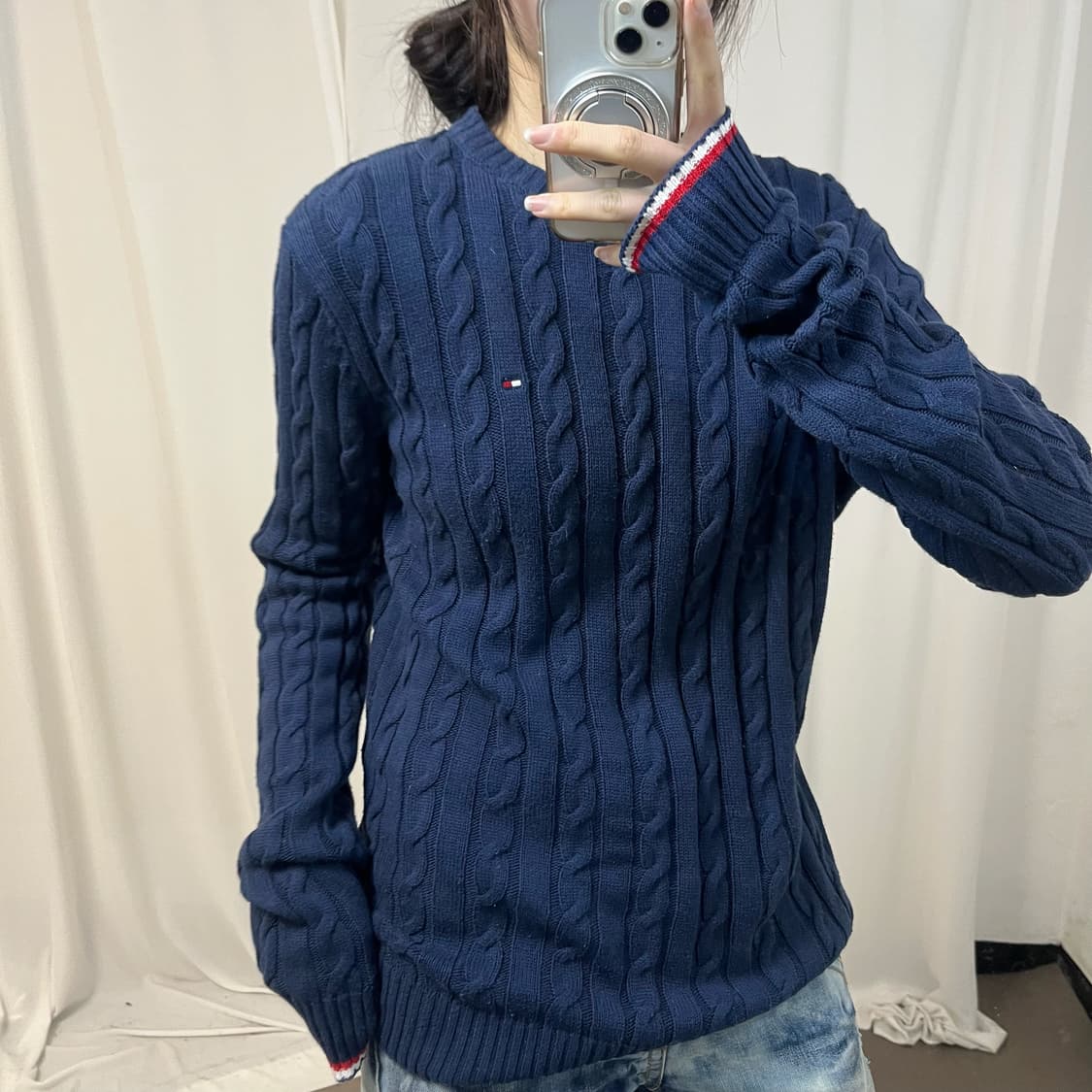 Tommy Hilfiger navy knit 상품이미지3