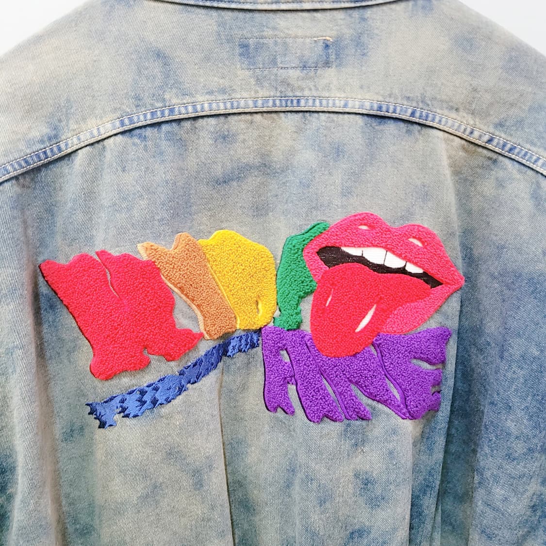 M) 워싱 프린팅 빈티지 데님자켓 상품이미지9