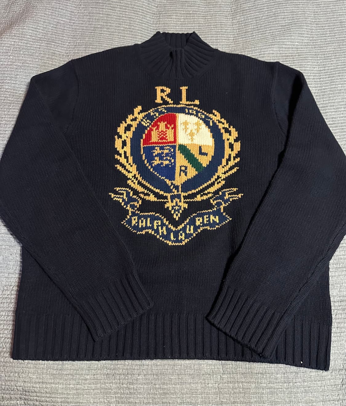 (2XL) 폴로 랄프로렌 크레스트 모크넥 니트 상품이미지1