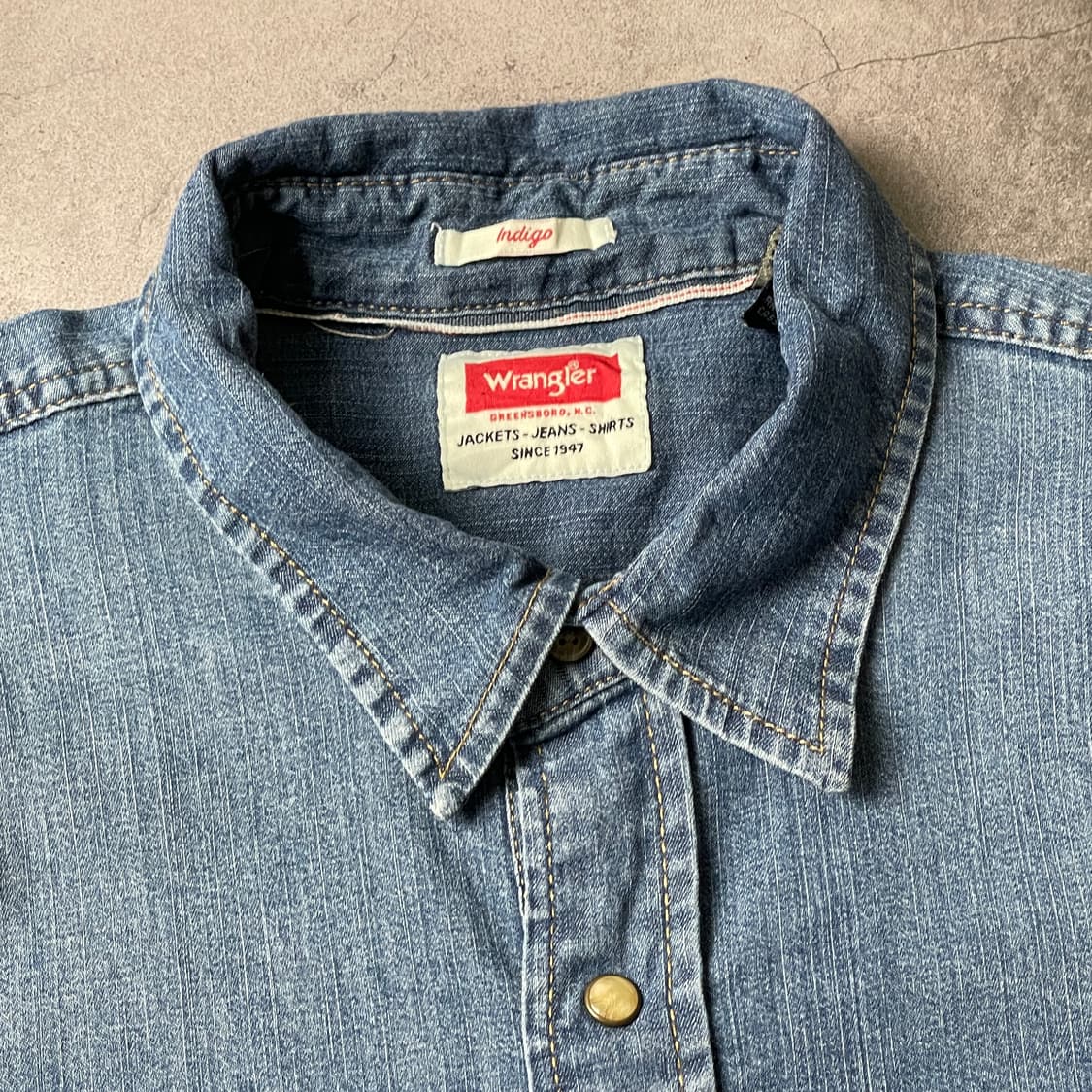 WRANGLER 랭글러 빈티지 플랩포켓 데님 셔츠 A00606 상품이미지2