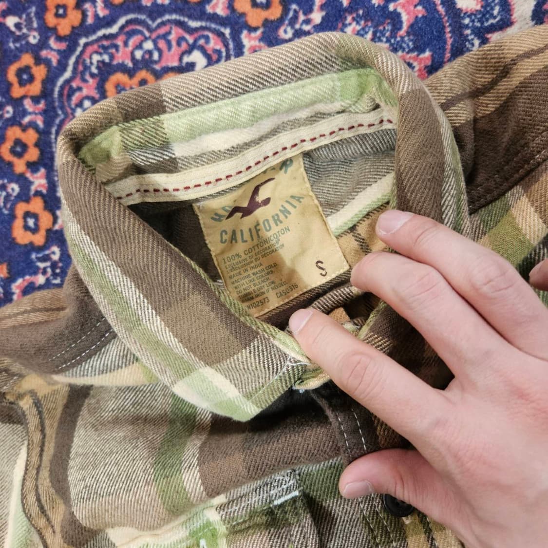 홀리스터 브라운 플란넬 체크 셔츠 상품이미지6