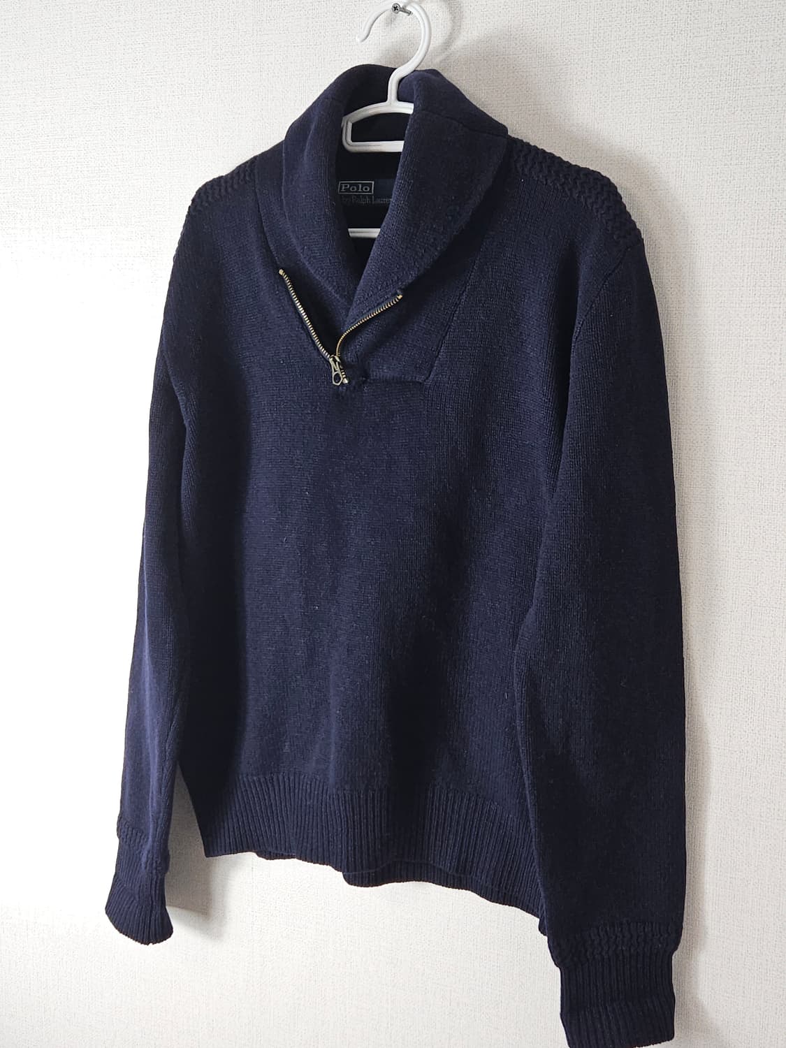 폴로 랄프로렌 숄카라 니트 하프집업 람포 스웨터 M 상품이미지2