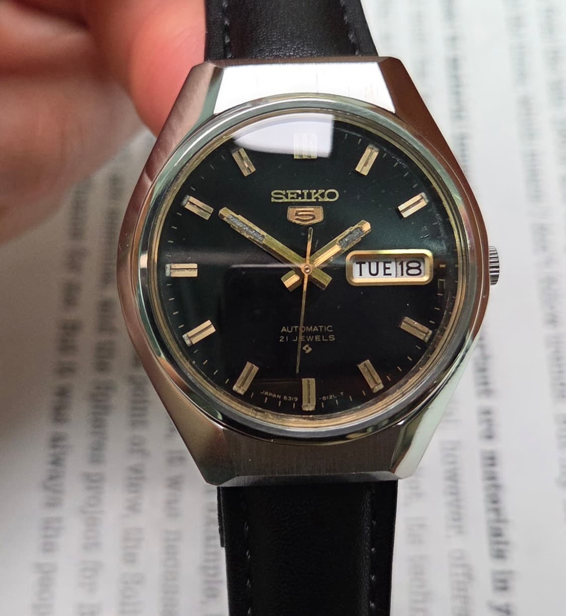 빈티지 세이코 데이데이트 오리지널 블랙다이얼 6319 오토매틱  상품이미지1