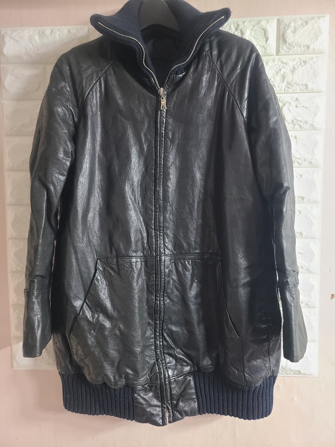 드로잉 여성 양가죽 하프코트(m) 상품이미지1