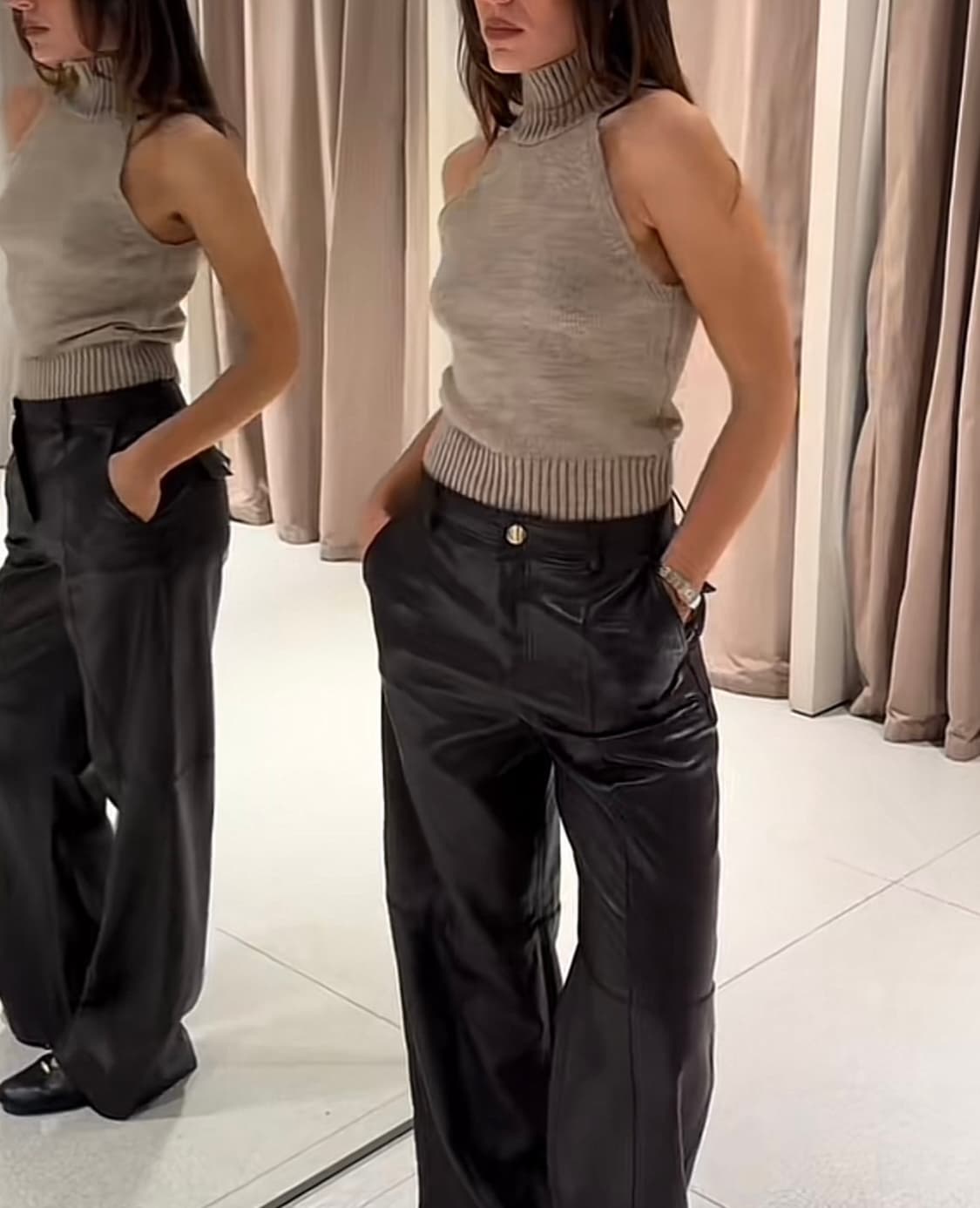 ZARA 자라 홀터 니트 탑 상품이미지3