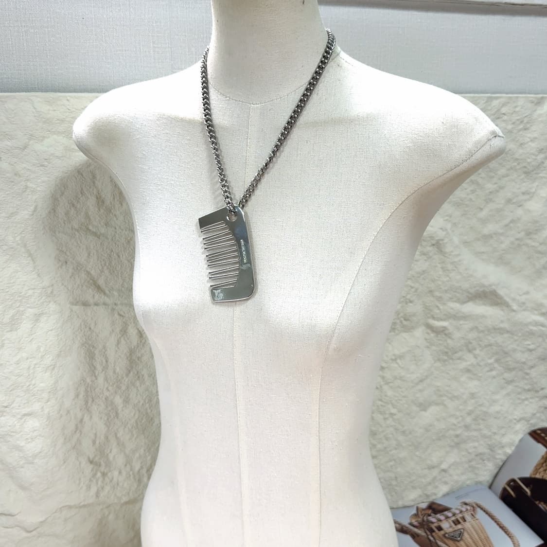빈티지  Atelier edition 미러 빗 펜던트 목걸이 상품이미지1