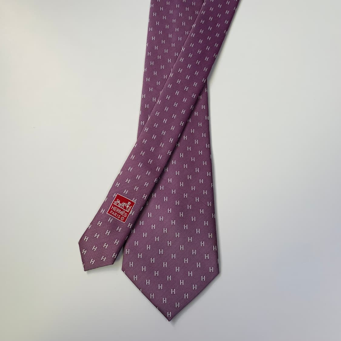에르메스(HERMES) H로고 모노그램넥타이 명품 프랑스 100실크 상품이미지4