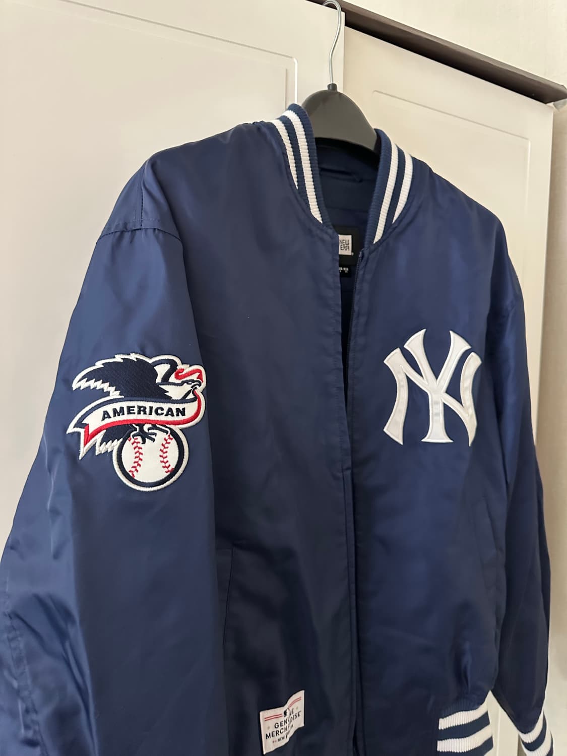 뉴욕 양키스 네이비 야구 점퍼 90(S) 상품이미지3
