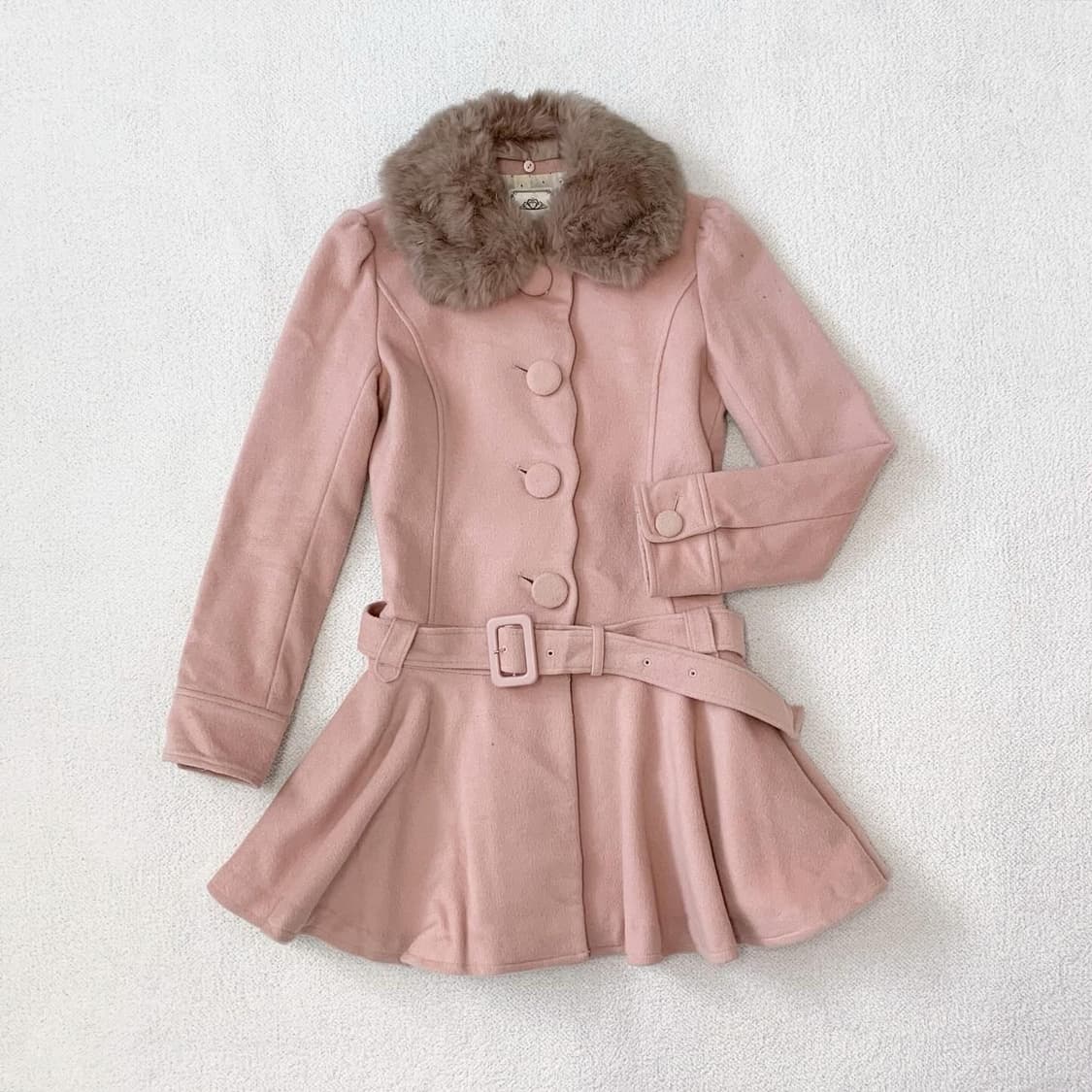 로디스포토 히메갸루 핑크 원피스 코트 상품이미지1