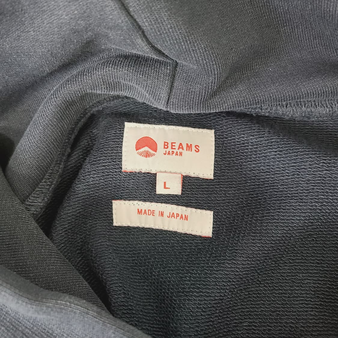 빔즈 BEAMS YEAH 컬리지 로고 후디 네이비 L 상품이미지6