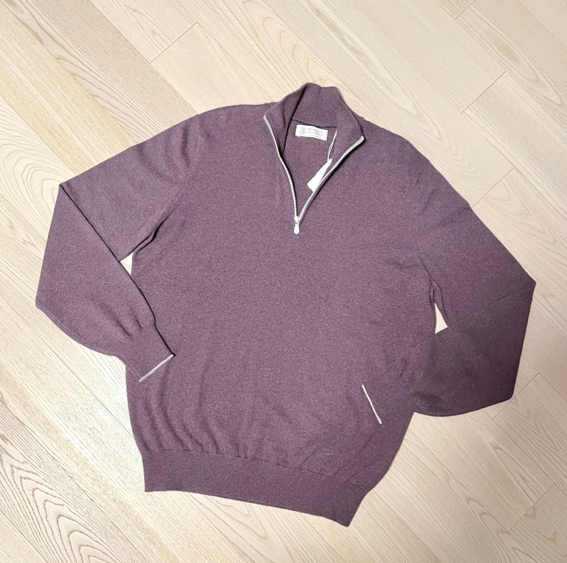 브루넬로 쿠치넬리 / 캐시미어 하프 쿼터 집업 니트 / 50 (새상품) 상품이미지1