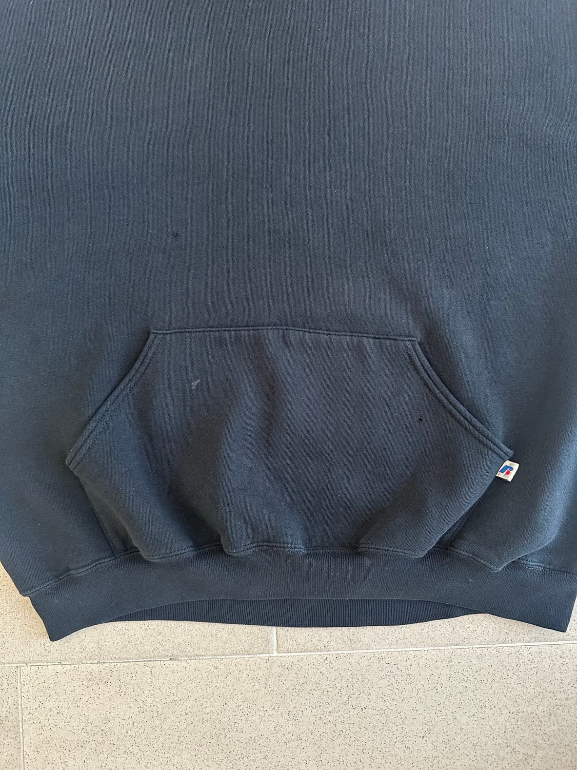 00s 빈티지 러셀 후드 블랙 XL 디스트레스드 상품이미지3