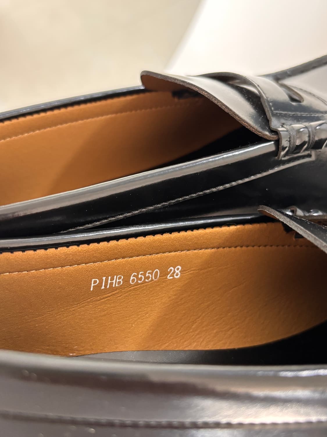 하루타 6550 블랙 로퍼 새상품 280 EEE 상품이미지7