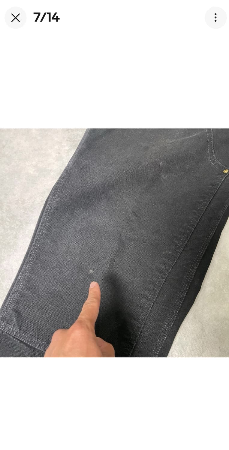 OG USA Vintage 칼하트 B01 BLK 더블니 팬츠 40X28 상품이미지3