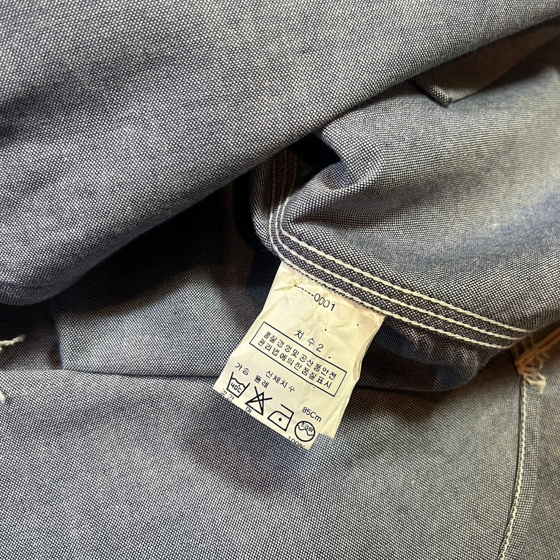 marka x ecru 마카 에크루 샴브레이 셔츠 상품이미지6